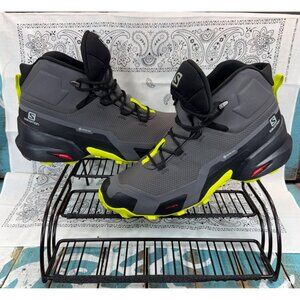 Salomon Cross Hike Mid Gore-Tex Grey Men’s 9 Trekking/Hiking Shoes 411186 EUC